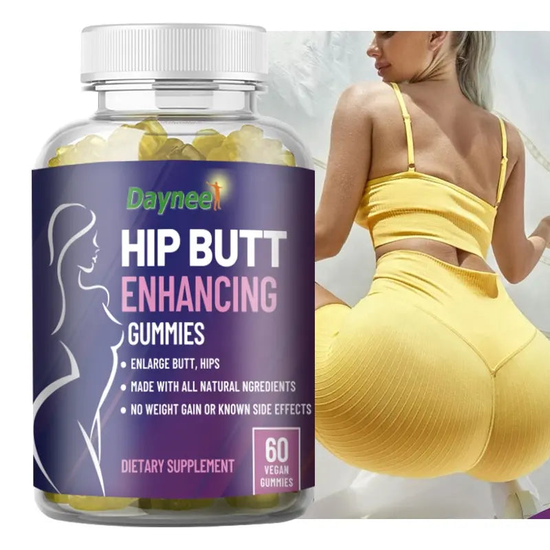 DAYNEE Hip & Butt Enhancing Gummies – Natural Hip & Breast Plumping, Lifting & Firming Vegan Supplement