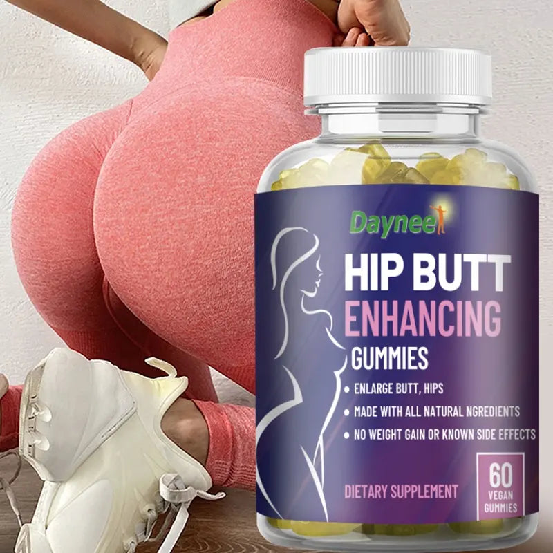 DAYNEE Hip & Butt Enhancing Gummies – Natural Hip & Breast Plumping, Lifting & Firming Vegan Supplement
