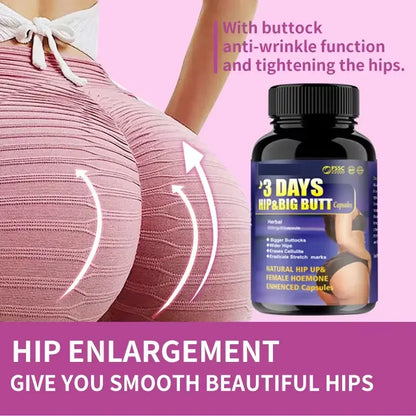 3-day Buttock Capsule Booster Pill - Bigger, Fuller & Natural Looking Buttocks