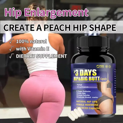 3-day Buttock Capsule Booster Pill - Bigger, Fuller & Natural Looking Buttocks