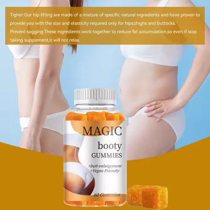 Hip-lifting Gummy - Cubes Bigger Hip and Butt Lifter Booster Enlargement Gummies Pour Les Fesses En Sachet BBL Gummies