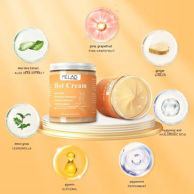 MELAO Slimming & Cellulite Firming Cream – Natural Body Contouring & Fat Burning Lotion
