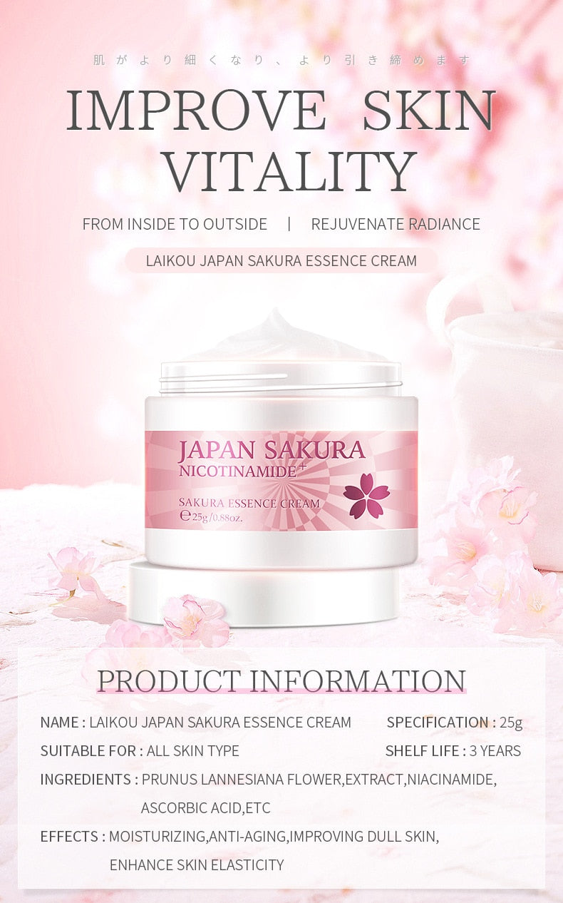 LAIKOU - FRENCH SNAIL JAPAN SAKURA Moisturizing Hyaluronic Acid Snail Extract 24K GOLD Anti-Wrinkle Care Set - Buy 3, Pay for 2