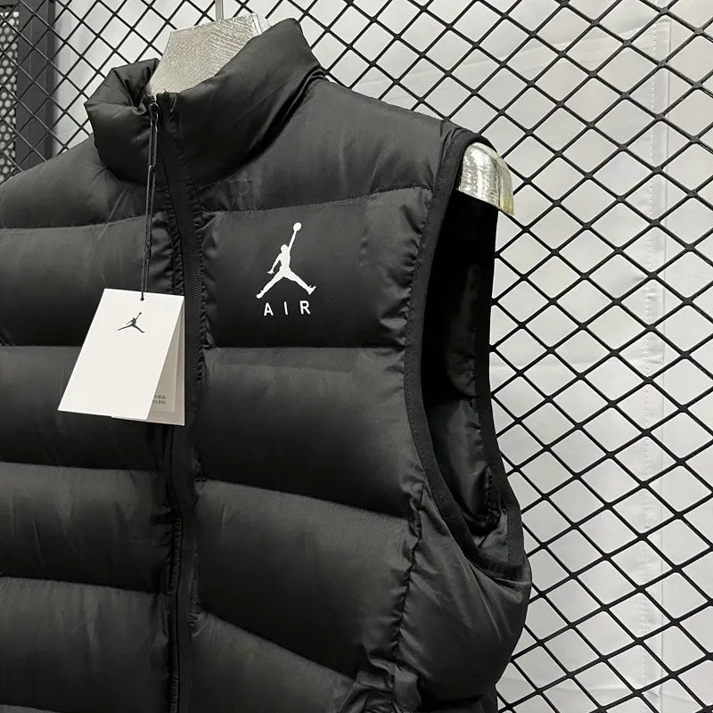 Jordan Air Black Cotton Jacket Vest (Waistcoat)