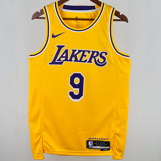 2025 Lakers JAMES JR. #9 Yellow NBA Jerseys