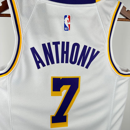 2025 Lakers ANTHONY #7 White NBA Jerseys