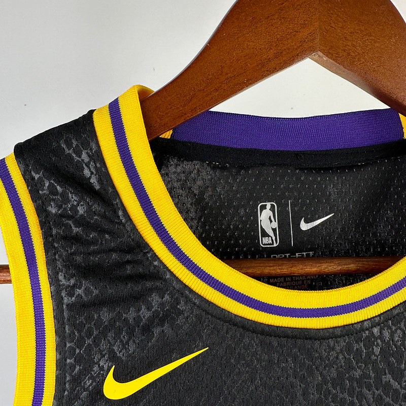 Lakers JAMES #23 Black Kids NBA Jersey