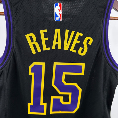 Lakers REAVES #15 Black Kids City Edition NBA Jersey