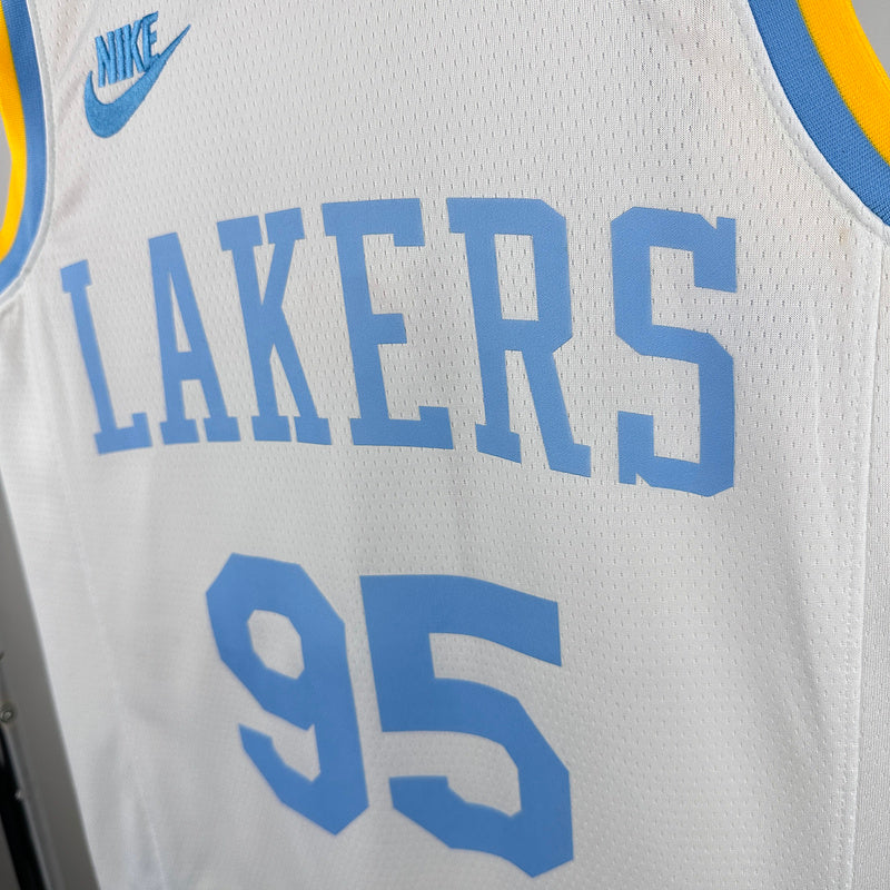Camiseta retro de la NBA blanca TOSCANO #95 de los Lakers 2025 