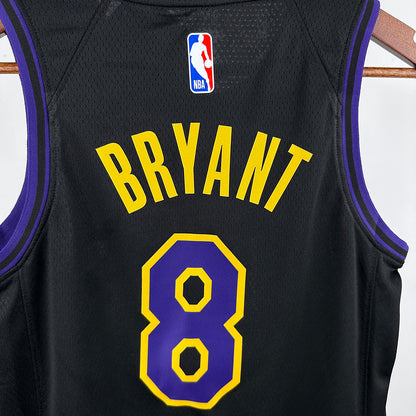 Lakers BRYANT #8 Black Kids City Edition NBA Jersey