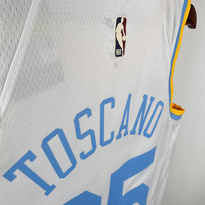 Camiseta retro de la NBA blanca TOSCANO #95 de los Lakers 2025 