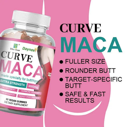 Curve Maca – Hip & Breast Enhancing & Firming Vegan Supplement – Specially Formulated for Hips/Butt