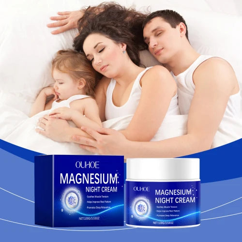 OUHOE Magnesium Night Cream 100ml - Nourishes skin cells, promoting a healthier skin structure.