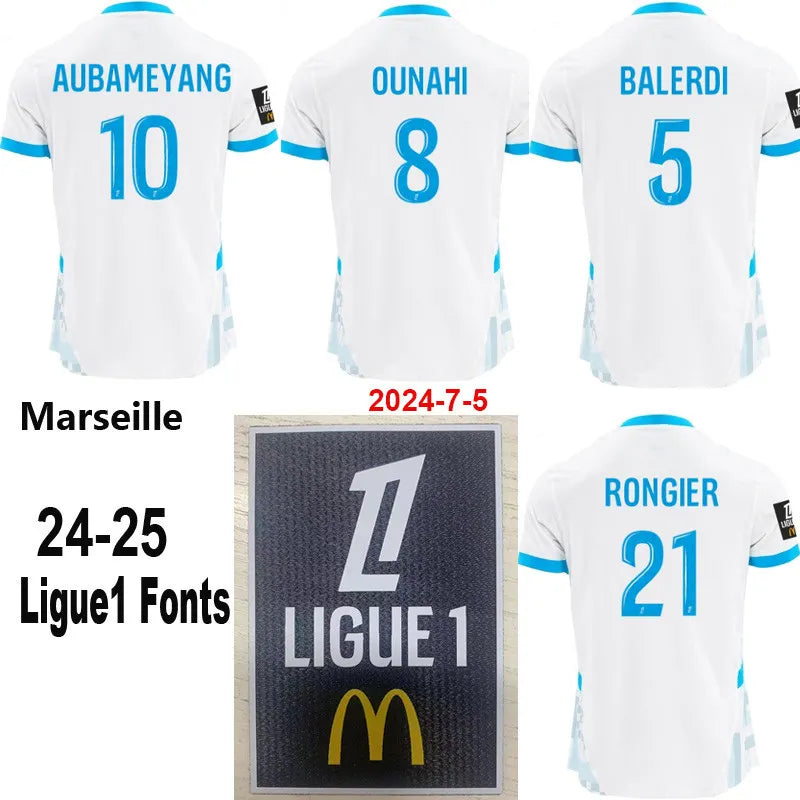 Marseille Home Player Version Soccer Jersey