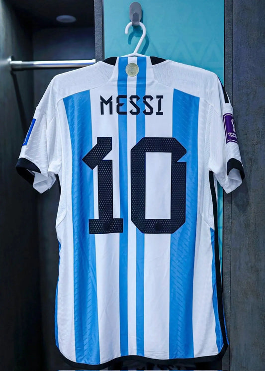 Messi #10 Argentina World Cup Champions Jersey - Home Jersey