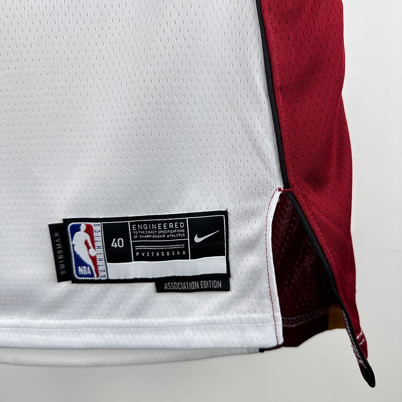 Miami Heat JAQUEZ JR. #11 White NBA Jerseys
