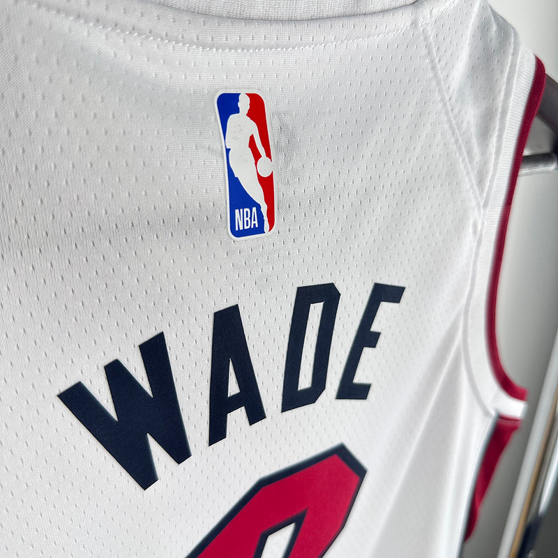 Miami Heat WADE #3 White Kids NBA Jersey