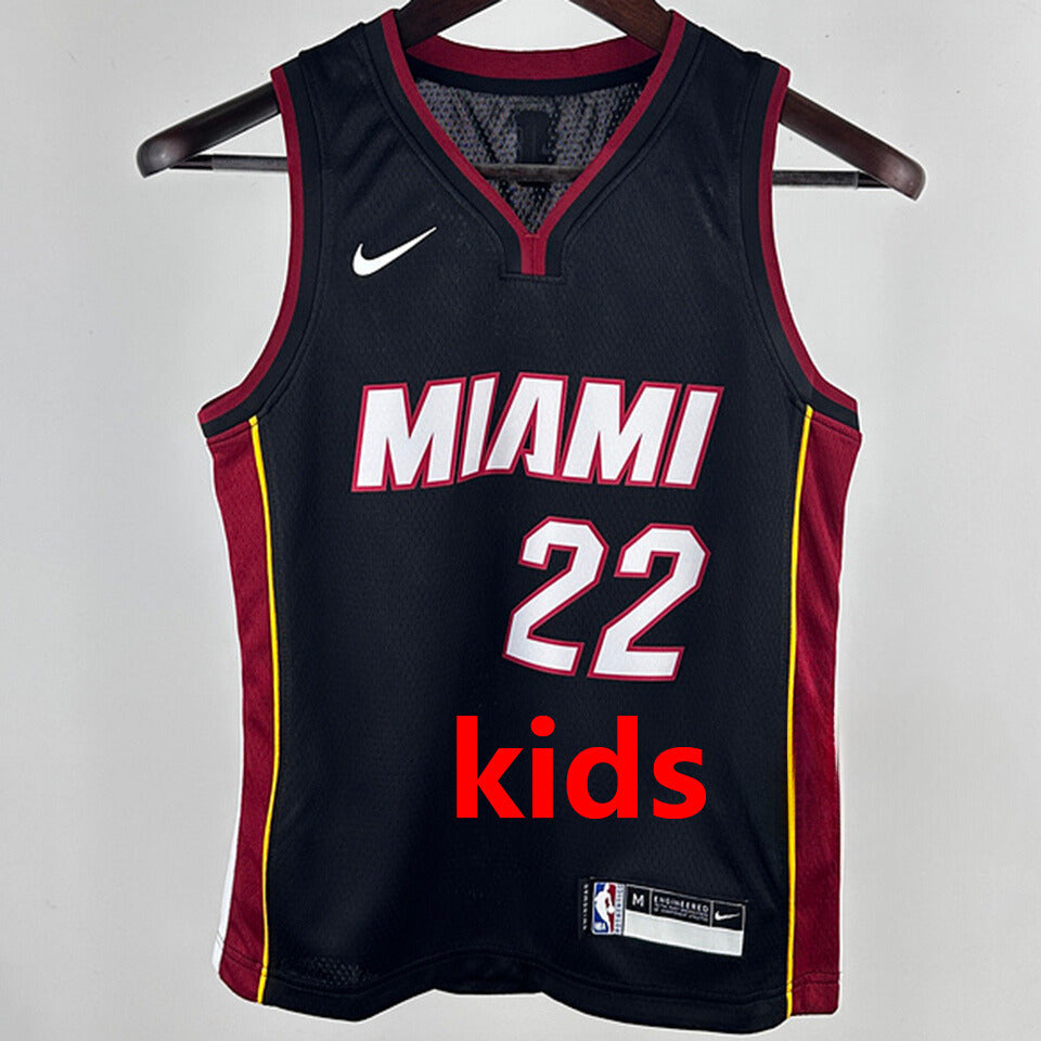 Miami Heat BUTLER #22 Black Kids NBA Jersey