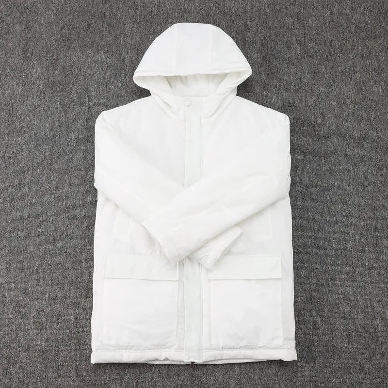 ACM Milan Logo Hooded Windbreaker Fabric Cotton Coat