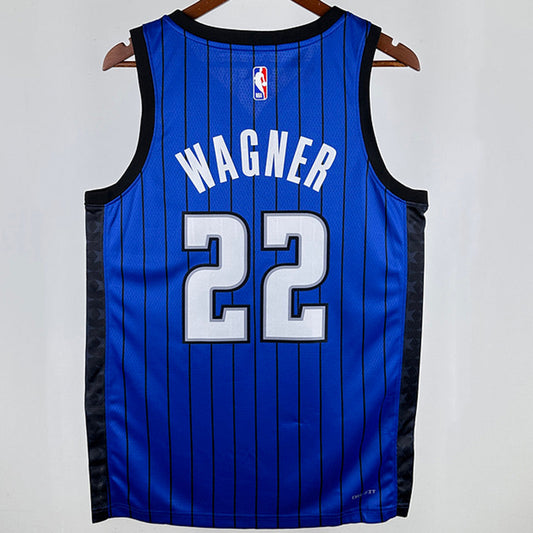 Orlando Magic WAGNER #22 Sapphire Blue NBA Jerseys Hot Pressed
