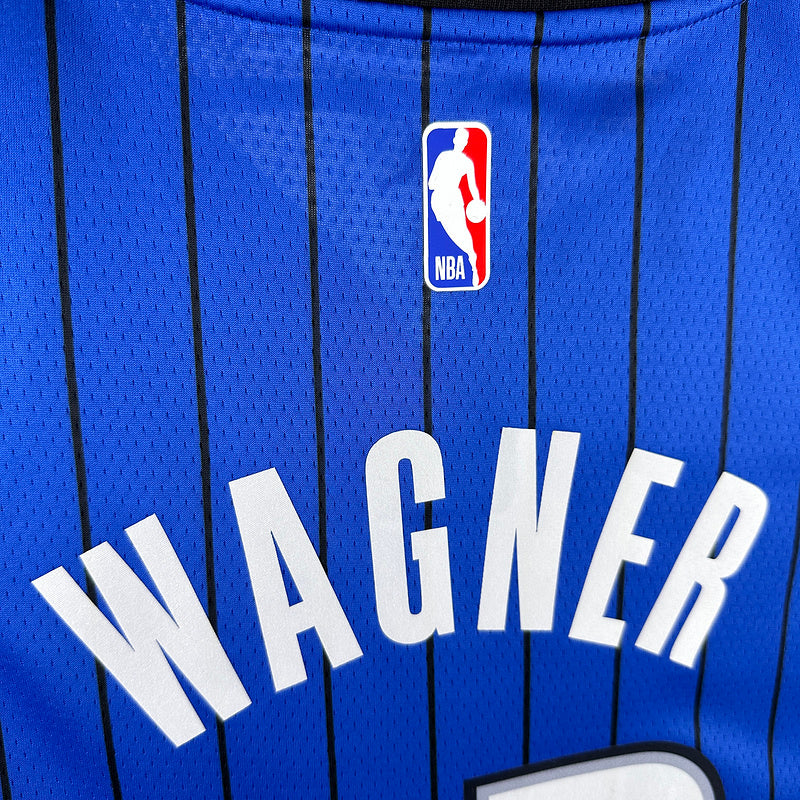Orlando Magic WAGNER #22 Sapphire Blue NBA Jerseys Hot Pressed