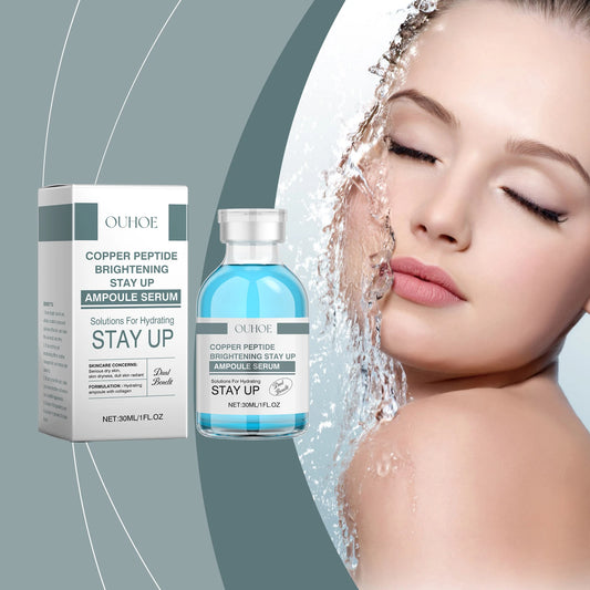 OUHOE Copper Peptide Brightening Stay Up Ampoule Serum - Brightening Effect, Supports Collagen Production