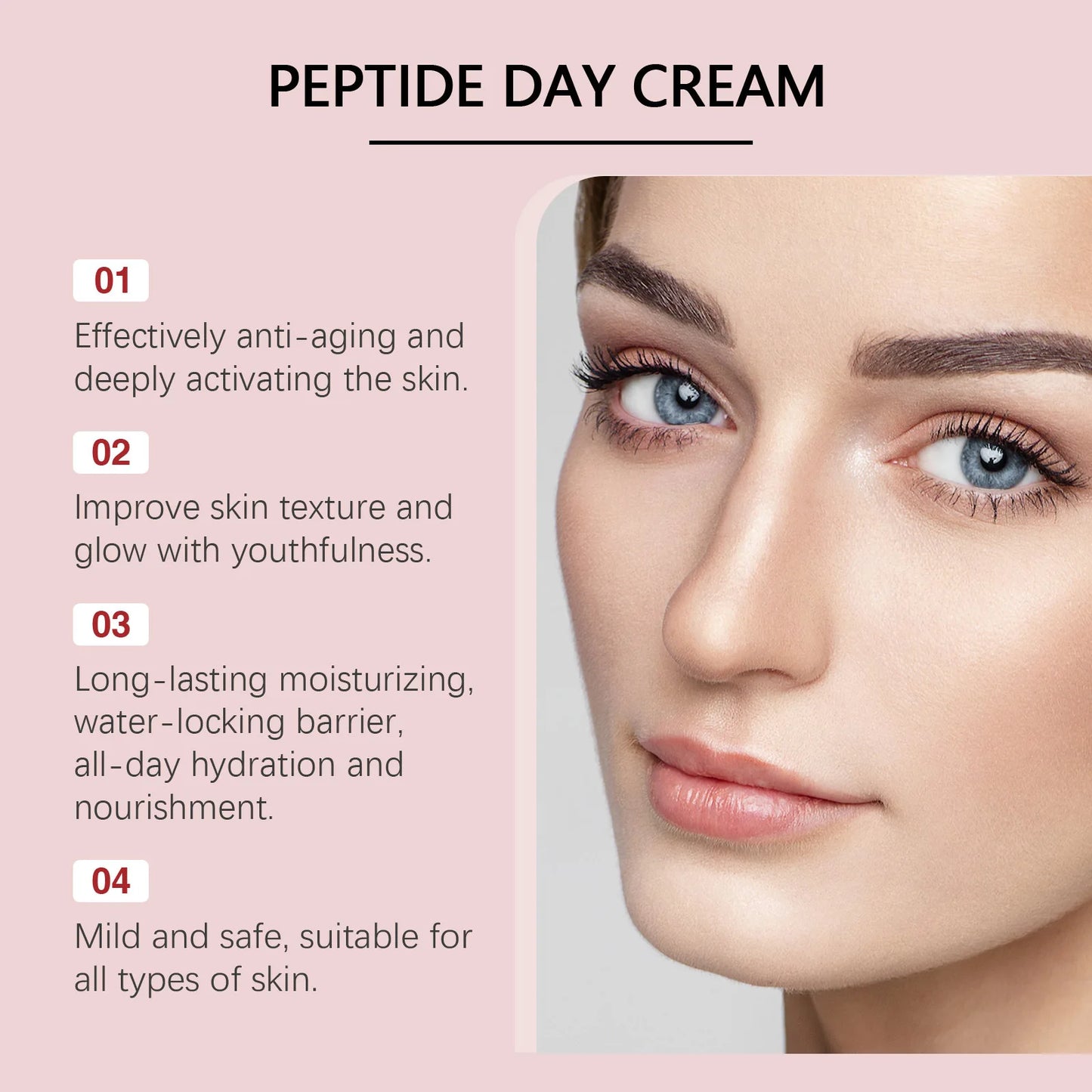 WEST MONTH Peptide Day Cream - Firms the Skin, Reduces Expression Lines