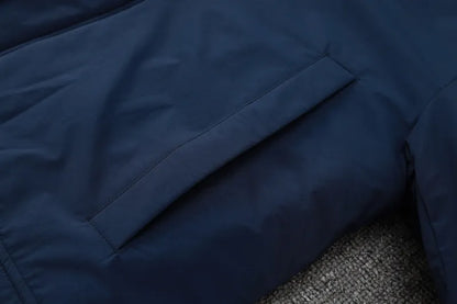 Palmeiras Logo Hooded Windbreaker Fabric Cotton Coat