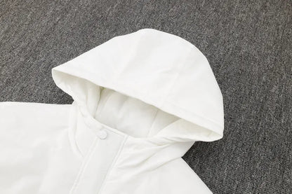 Palmeiras Logo Hooded Windbreaker Fabric Cotton Coat