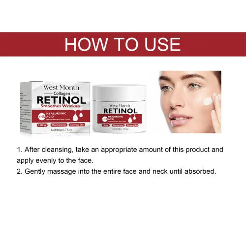WEST MONTH Collegen Retinol Anti-Aging Nourishing and Firming Skin - Wrinkle-Fighting Face Cream - Buy 3 Pay For 2