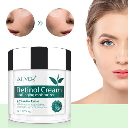 ALIVER Retinol Anti-Aging Cream – Wrinkle Reduction, Firming & Moisturizing with 2.5% Retinol