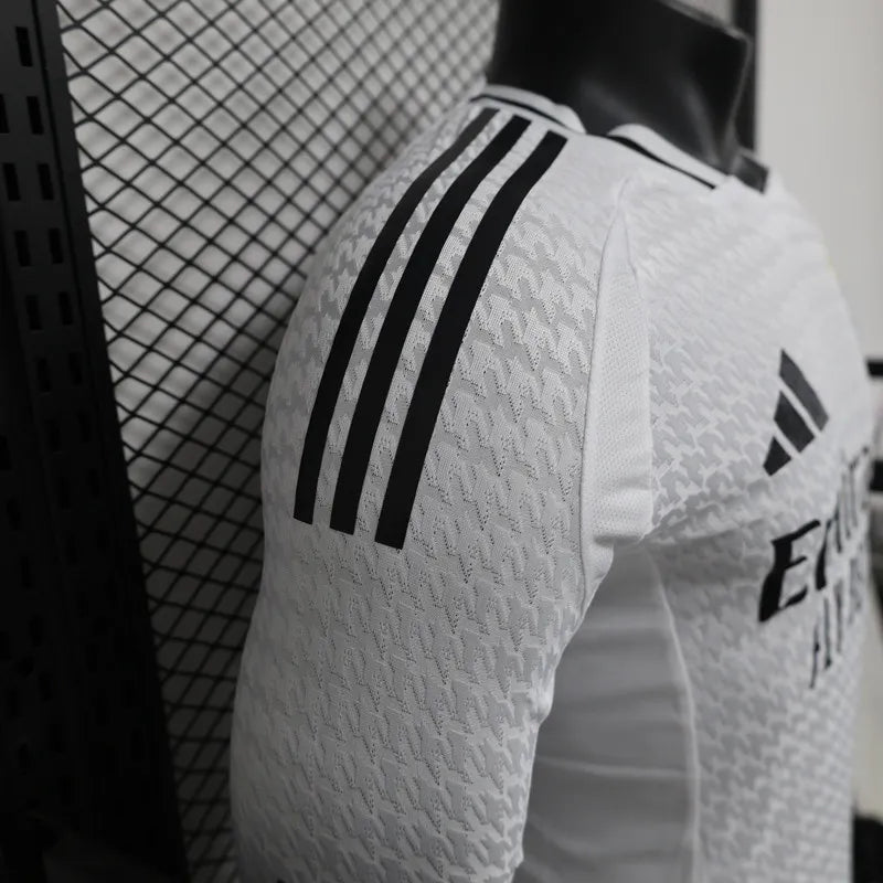 Real Madrid Home Long Sleeve Player Version Soccer Jersey