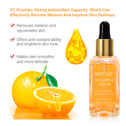 BREYLEE Vitamin C Brightening Face Serum – Dark Spot Remover & Whitening (15ml)- Buy More Pay Less