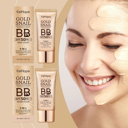 Gold Snail BB Cream Face Sunscreen Spf 50 Non-greasy Moisturizer Waterproof Skin UV Protection Refresh Sun Block Isolation Cream