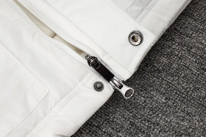 Sao Paulo Logo Hooded Windbreaker Fabric Cotton Coat