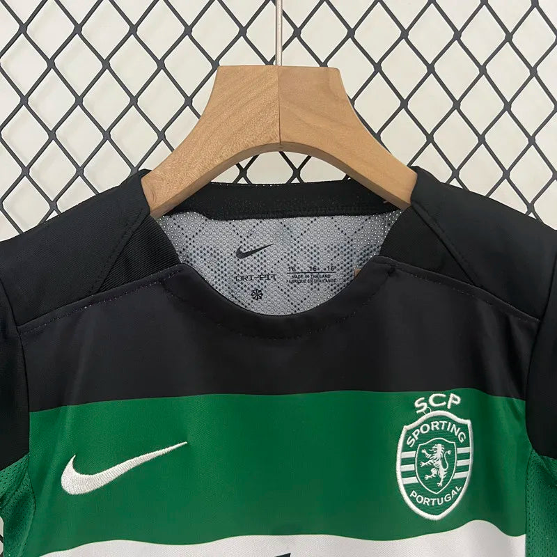 2025 Sporting Lisbon Home Kids Soccer Jersey