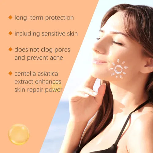 EELHOE Sunscreen Lotion SPF 60+ PA+++ - Refreshing Sunscreen Moisturizing Breathable Facial