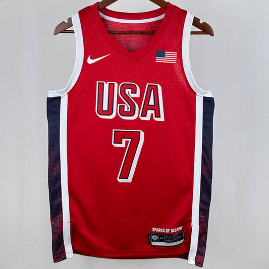 Team USA JAMES #6 Red NBA Jersey