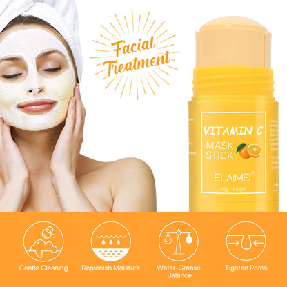 ELEIMEI Eggplant, Hyaluronic Acid, Green Tea, Strawberry, Vitamin C, Coffee Infused Moisturizing and Oil-Control Face Cleansing Mask