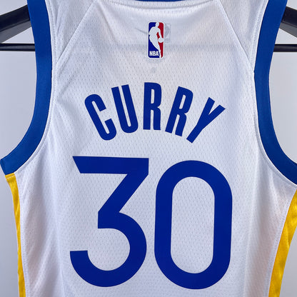 Golden State Warriors CURRY #30 White Kids NBA Jersey